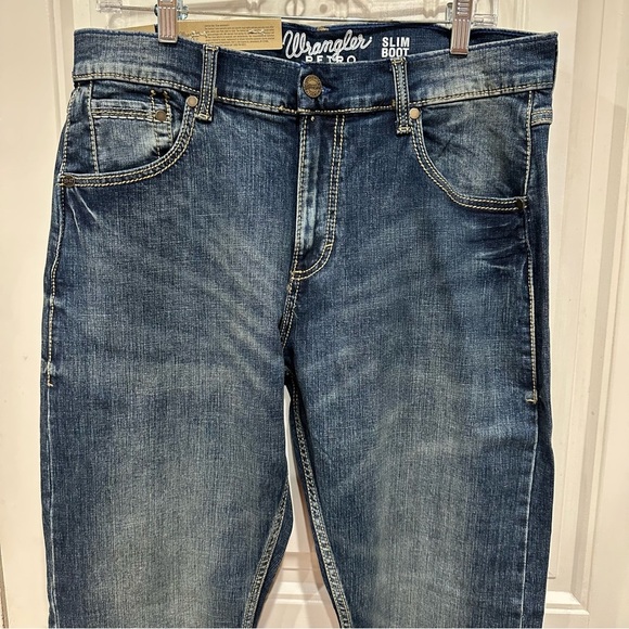NWT MEN'S WRANGLER RETRO® SLIM FIT BOOT CUT STRAIGHT LEG LOW RISE JEANS 33 x 32 - Picture 12 of 16